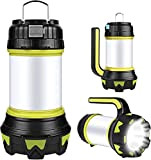 Lampada LED da Campeggio, Lanterna da campeggio USB Ricaricabile, 1000 Lumen IP68 Impermeabile 4 Modalità Illuminazione, Ultra Luminosa, Luce da ...