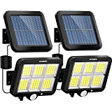 Lampade Solari da Giardino, 96 Luci LED COB Solari da Esterno con Sensore Crepuscolare e di Movimento, Pannelli Solare e ...
