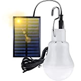 Lampadina a LED a energia solare capannone - Luci solari Lampada lanterna portatile per interni ufficio cucina lettura con pannello ...