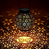 Lanterna Solare da Esterno - OxyLED Pacco da 1 lanterna da giardino impermeabile decorative a LED in metallo retrò a ...
