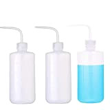 LATRAT - 3 flaconi di irrigazione in plastica, 500 ml, flessibili con pipetta stretta, di lavaggio con bocca stretta, bottiglie ...