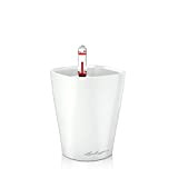 Lechuza Premium Mini Deltini 13 centimetri alto, Bianco Laccato Auto Watering Pianta & Herb Indoor Planter Pot