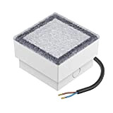 ledscom.de Luce di pavimentazione da incasso a LED CUS per esterni, IP67, angolare, 10 x 10cm, bianco caldo