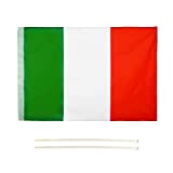 LEIVESTE - Bandiera Italia, Resistente alle Intemperie con Passante Per L'Asta Bandiera Italiana , 90x150cm,Tricolore 2 Fascetti In Omaggio (90x150cm)