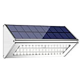 Licwshi Luci solari 4500mAh, IP65 Impermeabile, Lega di Alluminio Housing Luce Solare 48Led Esterno, con Sensore di Movimento 360°, 4 ...
