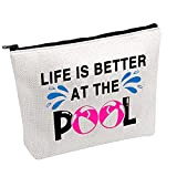 Life is Better at The Pool Storage Bag Borsa da spiaggia Beach Life Makeup Bag Lake Bag, In piscina