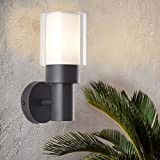 Lightbox Lampada da parete in piedi, per esterni, 28 x 12 cm, protezione IP 44, resistente agli spruzzi, 1 x ...