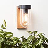 Lightbox Lampada da parete per esterni, illuminazione per porta di casa, 21 x 10 cm, protezione IP44, resistente agli spruzzi ...