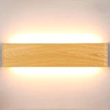Lightess 18W Applique da Parete Interno Moderno Colore Venatura del Legno Lampada da Parete Interni Lampada a Muro 40CM per ...