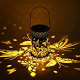 Lightess Lanterna Solare da Esterno, Lampada Decorativa Solare da Giardino Farfalla, Lanterna Solari Vintage Orientale Impermeabile