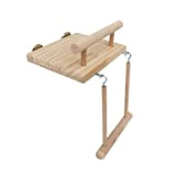 Lijun Trespoli per Uccelli in Legno Cage Hamster Play Gym Stand with Wood Swing Rattan Ball