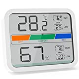 LIORQUE Igrometro Termometro Digitale Termometro Ambiente Interno Misuratore di umidità e Temperatura per Il Monitoraggio Ambiente in Casa e Ufficio ...
