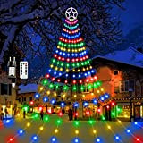 litogo 324 LED Luci di Natale da Esterno con Stella, 9*3.2M Colorate Luci Natalizie da Esterno/Interno con Telecomando 8 Modalita ...