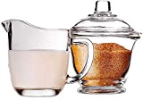 LIUCHUNYANSH Rete ombreggiata Zucchero di Vetro e caffettiera con caffettiera Kit Zucchero di Vetro Trasparente con Coperchio Milk Pitcher 170ml ...
