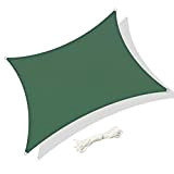 LIUNA Sail Sun Shade, 7x7m Block UV Knitting Garden Vele Perfetto per Il Cortile del Baldacchino da Esterno del Patio(Color:Verde)