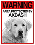 Lovelytiles Akbash Targa ATTENTI al Cane Cartello Warning Area Protected BY