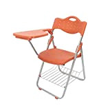 LRQZ-L con Tablet Chair, Creative Storage Office Sala riunioni Staff Chair Chair Reporter Sedia Multifunzione (Colore : Orange)