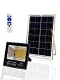 Luce Solare da Esterno 247LED-80W-6Ah + Pannello Fotovoltaico ad Alta Conversione, Telecomando, Sensore Avvio Automatico. Faretto Solare IP67 per Illuminazione ...