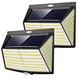 Luce Solare LED Esterno, [ 2 Pezzi] 228 LED Faretti Solari a Led da Esterno 3 Modalità Lampada da Esterno ...