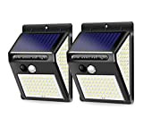 Luce Solare Led Esterno, Lepwings 2 Pezzi 144 LED Lampade Solari da Giardino con Sensore di Movimento 120° Angolo di ...
