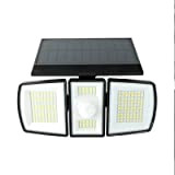 Luci solari 190 LED di sicurezza con sensore di movimento IP65 impermeabile 360 angolo regolabile Spot luce esterna per garage ...