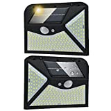 Luci solari a LED per esterni, 2 pacchetti di lampade solari di sicurezza impermeabile parete luci sensore di movimento 203 ...