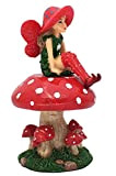 LULU la fata con fungo di supporto smontabile per il tuo giardino delle fate / giardino in miniatura