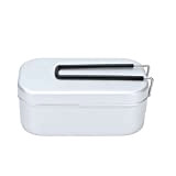 Lunch Box in alluminio da 800 ml con coperchio Bento Box rettangolare portatile per set da campeggio all'aperto con