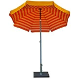 Maffei Art 181 Venezia ombrellone Rotondo Cotone Duplex Diametro cm 200. Made in Italy. Colore Giallo/Riga Gialla