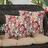 MAGPIE Serie di 2 cuscino decorativo copre 45x45 cm - rivestimento colorato di cuscino impermeabile esterno in poliestere per fusto ...