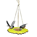 Mangiatoia per Uccelli Selvatici da Appendere, Mangiatoia a Forma di Fiore Mangime Semi per Uccelli da Giardino Esterno, Abbeveratoio per ...