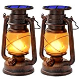 Martiount Lanterna Solare Giardino Esterno, LED Luci Solari, IP65 Impermeabile, Lampada Decorativa da Esterno Retrò in Bronzo con Effetto Fiamma, ...
