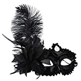 Maschera Antigas Giocattolo Halloween Prom Cutout Party Masquerade Accessori Maschera Maschera di Carnevale Adulti (Black, One Size)