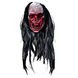 Maschera di Carnevale Adulti Halloween Devil Face Guard con Lunghi Horror Face Guard Scary Latex Skin con Lunghi Halloween Creepy ...