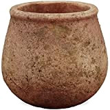 Matches21 - Vaso per piante in terracotta, argilla, stile shabby, decorazione da giardino, decorazione dall’aspetto antico, primavera, marrone, 1 pezzo, ...