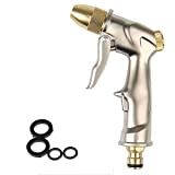 Meiyijia Pistola Spray ad Alta Pressione,100% Metallo, 4 modalità di Spruzzo Regolabili, Adatto per Autolavaggio, Irrigazione Giardino e Doccia per ...