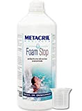 Metacril Antischiuma concentrato Foam Stop 1 Lt.+ Dosatore - Ideale per Piscina o Idromassaggio (Teuco, Jacuzzi, Dimhora, Intex, Bestway, ECC.) ...