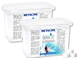 Metacril OXI Net 20 kg.1,2 x 2 pz. - Ossigeno Attivo in pastiglie da 20gr- Ideale per Piscina o Idromassaggio ...