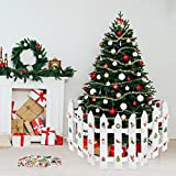 MIAHART 6 pezzi addensare staccionata in plastica bianca staccionata per albero di Natale mini recinzione decorazione per feste di matrimonio ...