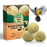 Mice&Co Palle di Grasso Mangime per Uccelli - Palline di Sugna per Uccelli Selvatici I Palle di Sugna con Semi ...