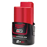 Milwaukee M12B2 - Batteria agli ioni di litio da 2,0 Ah, colore: Rosso