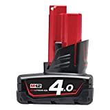 Milwaukee M12B4 - Batteria agli ioni di litio, 4.0Ah, colore: Rosso