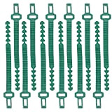 MINGZE 12 Pezzi 24 cm Fascette Pianta, Supporto Fascette di Verde Legami di Alberi Verdi per Supporti Cinghie di Alberi ...