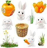 Miniatura da Giardino Pasqua di Coniglio, Miniature Coniglio Figurine,Decorazione di Pasqua,Mini Casa Piante Orticole Accessori in Garden Scultura,per Micro Ornamento ...