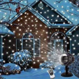 MINPE Luce di caduta della neve Natal Impermeabile Proiettore Fiocchi di Neve Spotlight LED Rotazione di Proiettore Lampada da Giardino ...