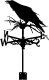 MIOJI Segnavento a Forma di Corvo Uccelli Animali Segnavento in Metallo Indicatore di direzione del Vento Vintage con Rivestimento antiruggine ...