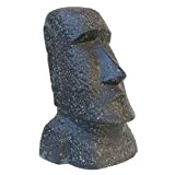 Moai - Statua dell'isola di Pasqua, 40 cm, in pietra, resistente al gelo, colore nero anticato
