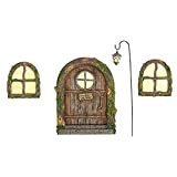 monshop Porta in Miniatura per Folletto, Porta Fate Giardino Finestra Miniatura, Casa degli Elfi - Decorazione da Giardino A Forma ...