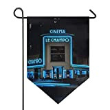 MONTOJ - Bandiera Decorativa per Esterni con Scritta Cinema Le Champo Home Sweet Home Garden, Poliestere, 1, 28x40in
