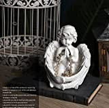 MoYouno Statuina Angelo che prega, regalo commemorativo, regalo regalo nonna madri, ornamenti da giardino